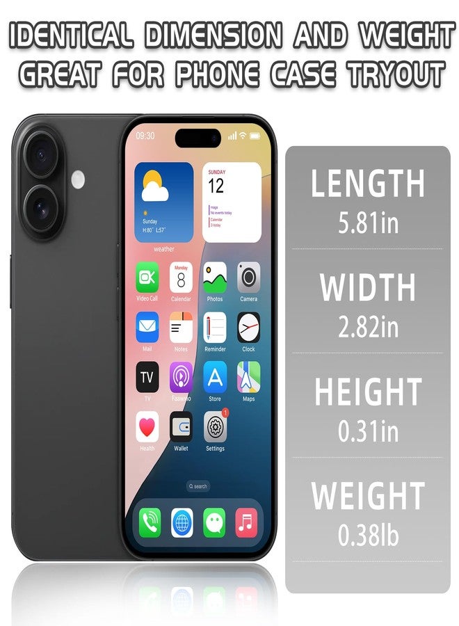 Faawxlo Dummy Fake Phone Model, Looks Like The RealPhone Compatible withPhone 16 Pro Max, for Cellphone Store Display or Send a ToyPhone for Kids (16,Black,The Screen is Printed with Patterns) - Image 2